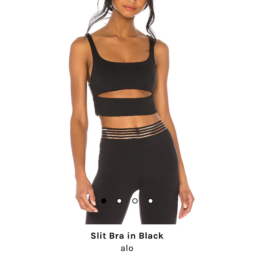 Alo slit bra. Black. Size small (2-4)